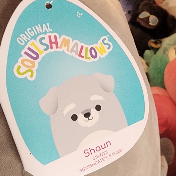 SHAUN 🐶 Gray Schnauzer Original Squishmallow by Kelly Toy ☆》NWT《☆ - Picture 5 of 8